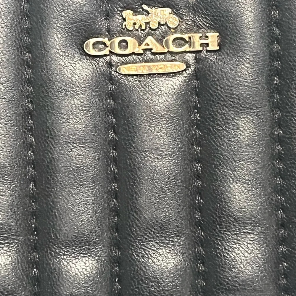 Coach Nolita 19 Quilted Leather Wristlet – Black & Gold Hardware - Picture 2 of 13